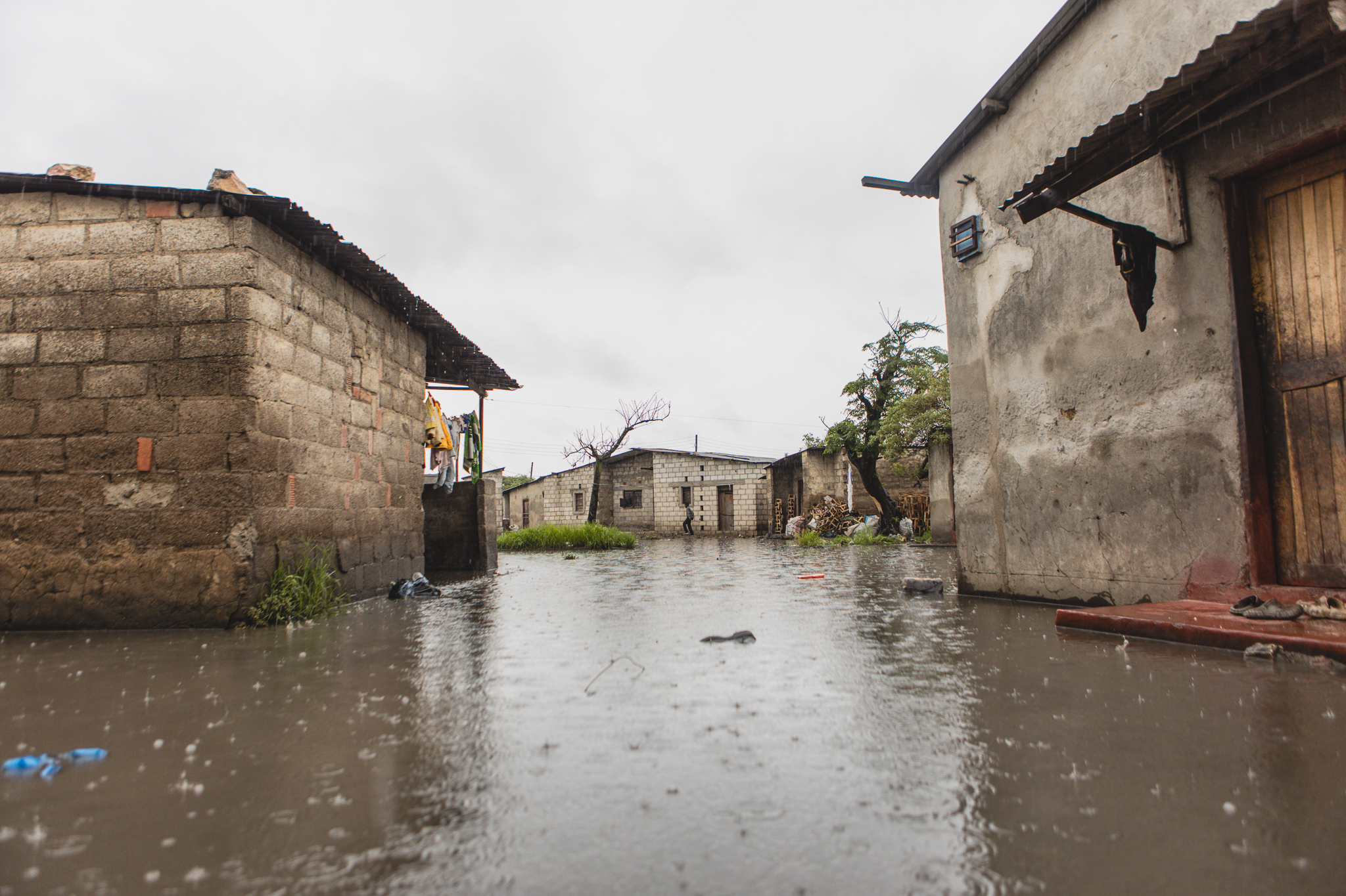 Climate resilience - flooding in African urban residential area